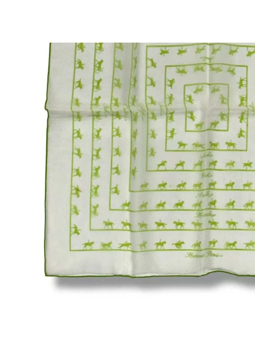 Hermes Scarf Silk Saut Galop Canter Rack